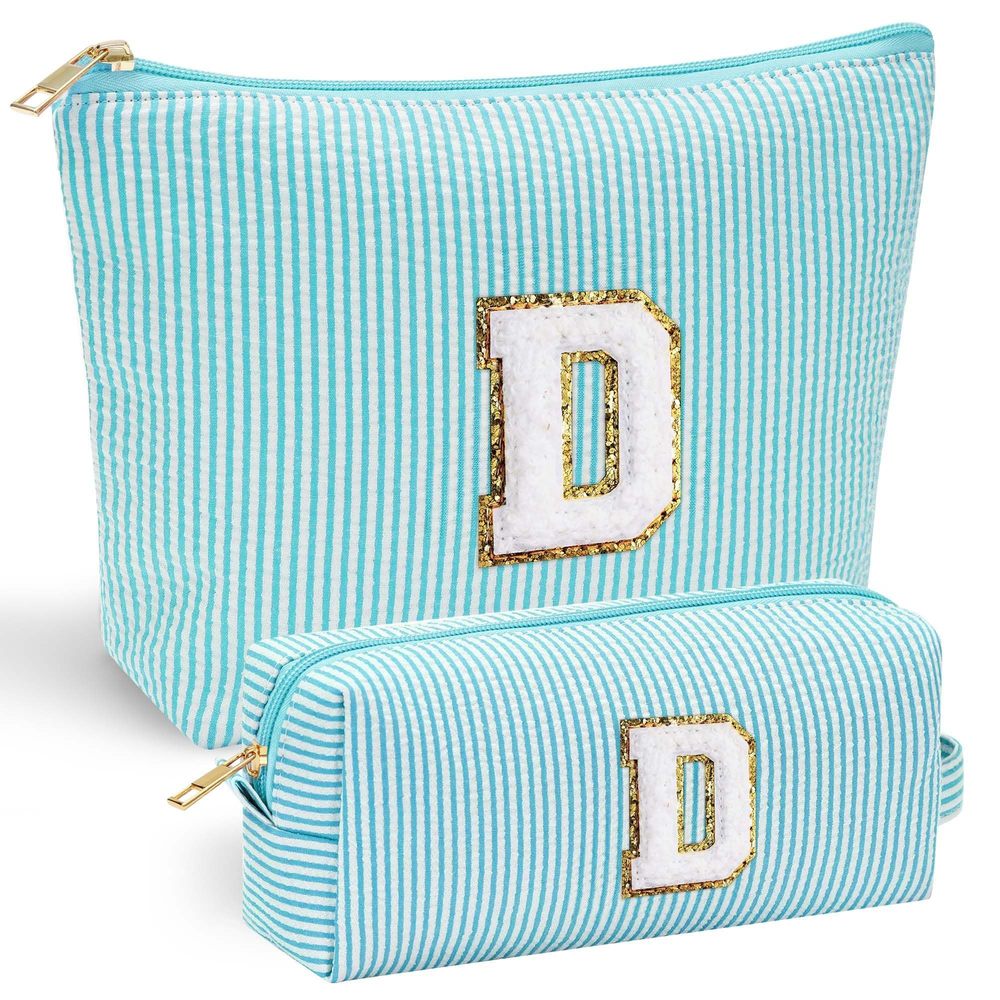 Travel Makeup Bag For Girls, Initial Makeup Bag | Small Makeup Bag | Teen Girl😙